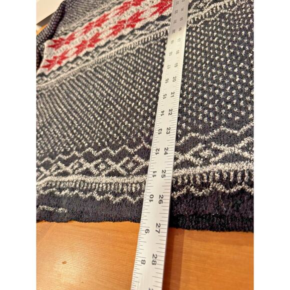 M.J. Carroll Fair Isle‎ Holiday Cardigan Size Medium Vintage - Picture 6 of 8